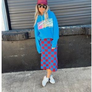 Ascot + Hart Checkered Skirt